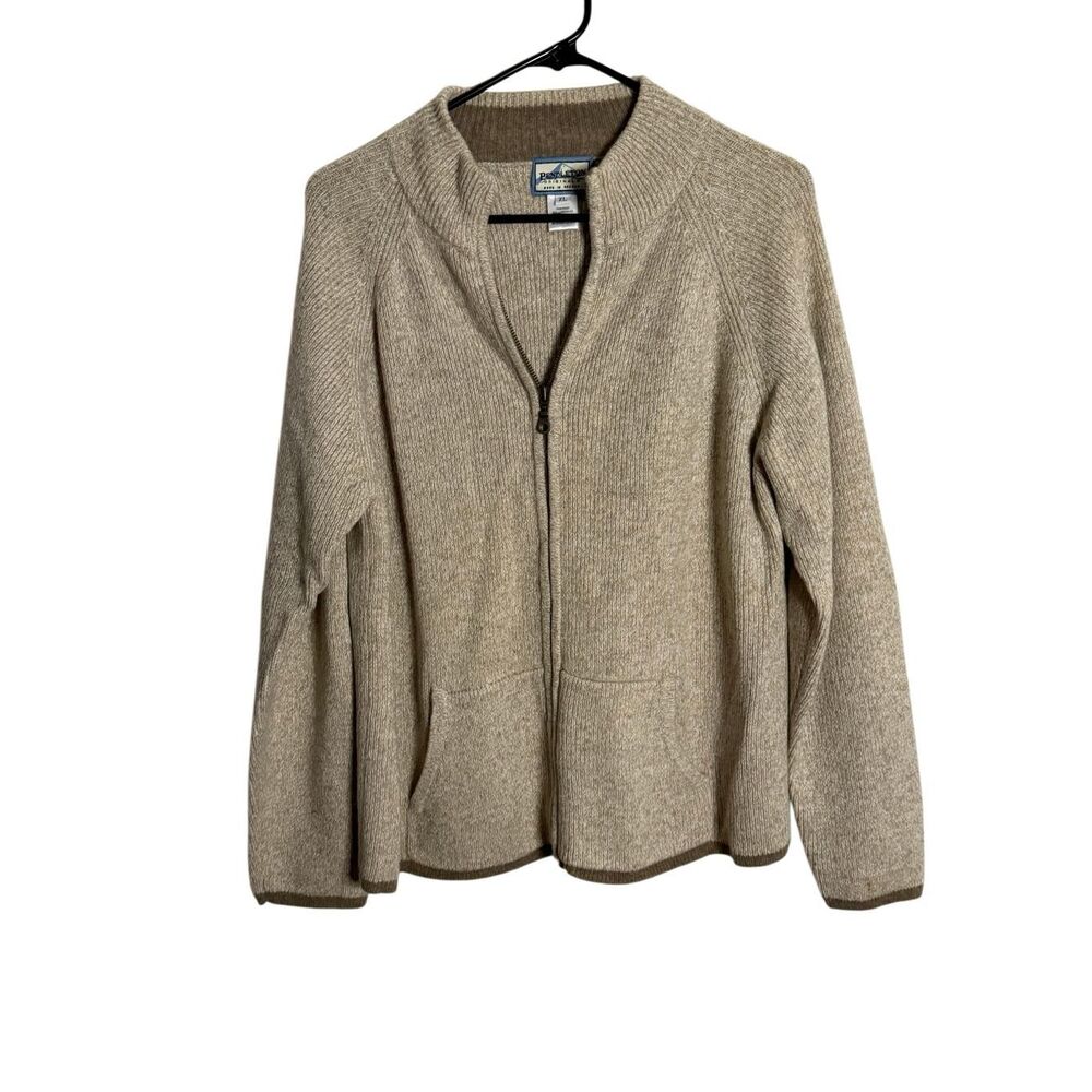 Pendleton Originals Men's Lambswool Blend Full Zip Cardigan Sweater Beige XL